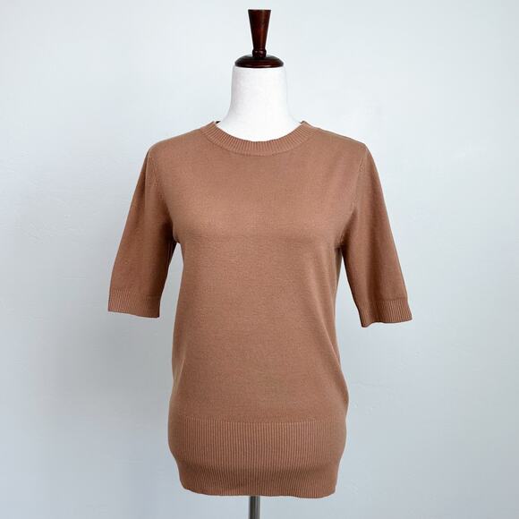 Modern Citizen Camel Knit Crewneck Sweater Top - Picture 1 of 6